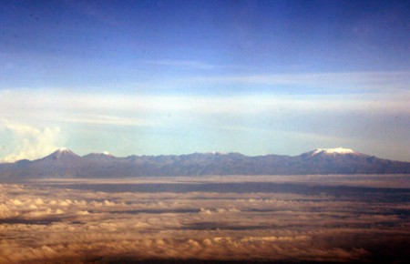vulcani della catena andina - veduta aerea