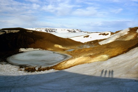 vulcano di Krafla - le nostre ombre