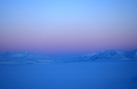 Svalbard - vallata di Sassendalen, crepuscolo