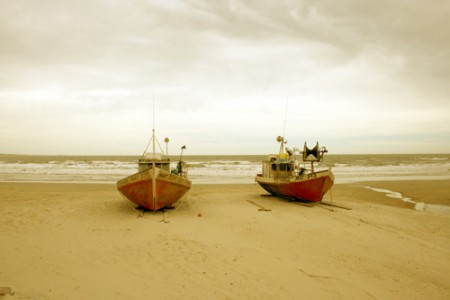 barche - spiaggia di Cabo Polonio