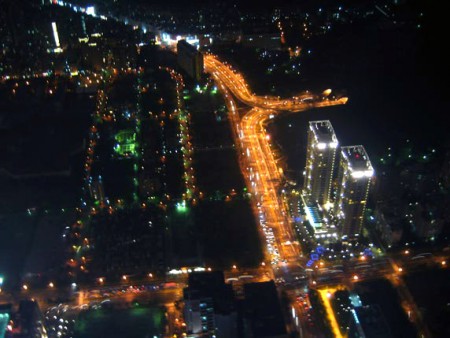 veduta di Taipei dal grattacielo Taipei 101