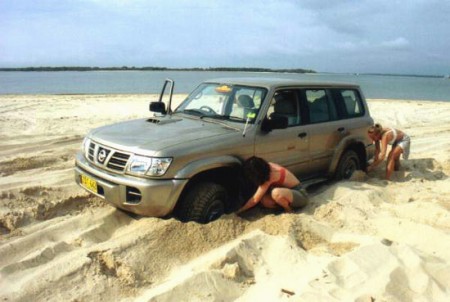 il nostro fuoristrada insabbiato