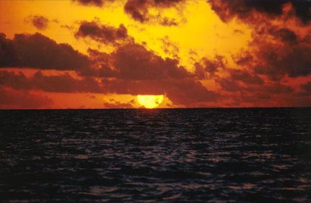 tramonto - atollo di Giravaru - Maldive