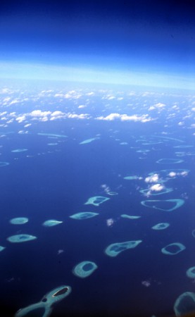 veduta aerea - atolli maldiviani