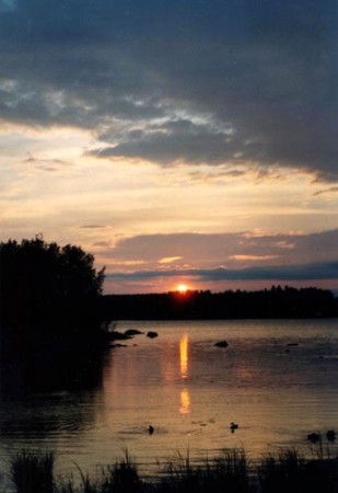 Lago Pielinen - sole di mezzanotte