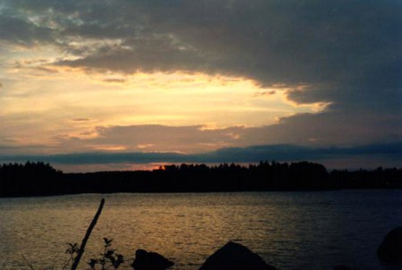 Lago Pielinen - sole di mezzanotte