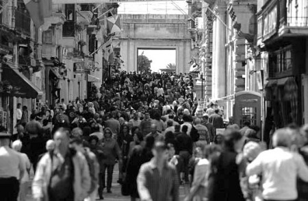 la via centrale di La Valletta - Malta