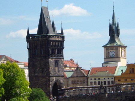 Praga - scorcio del ponte Karlov