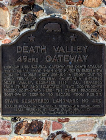 ingresso nella Death Valley