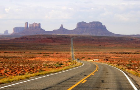 in direzione della Monument Valley