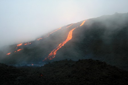 colata lavica vulcano Pacaya 2.552 mt.