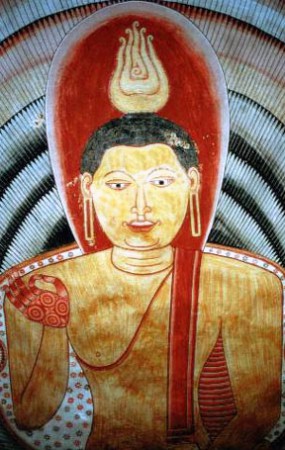 affresco del tempio della grotta - Dambula