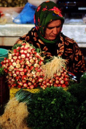 Ashgabat - bazaar russo - venditrice