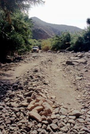 la pista del Wadi Sari